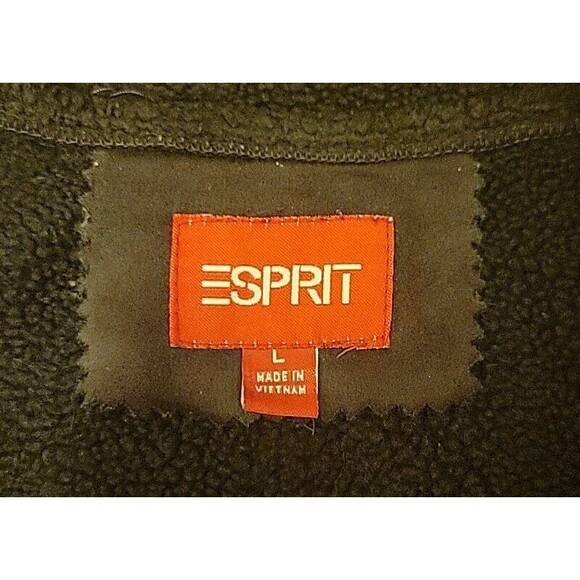 Womens Vintage Espirit Jacket Dark Brown 2 Pockets Sz Large - Picture 3 of 13